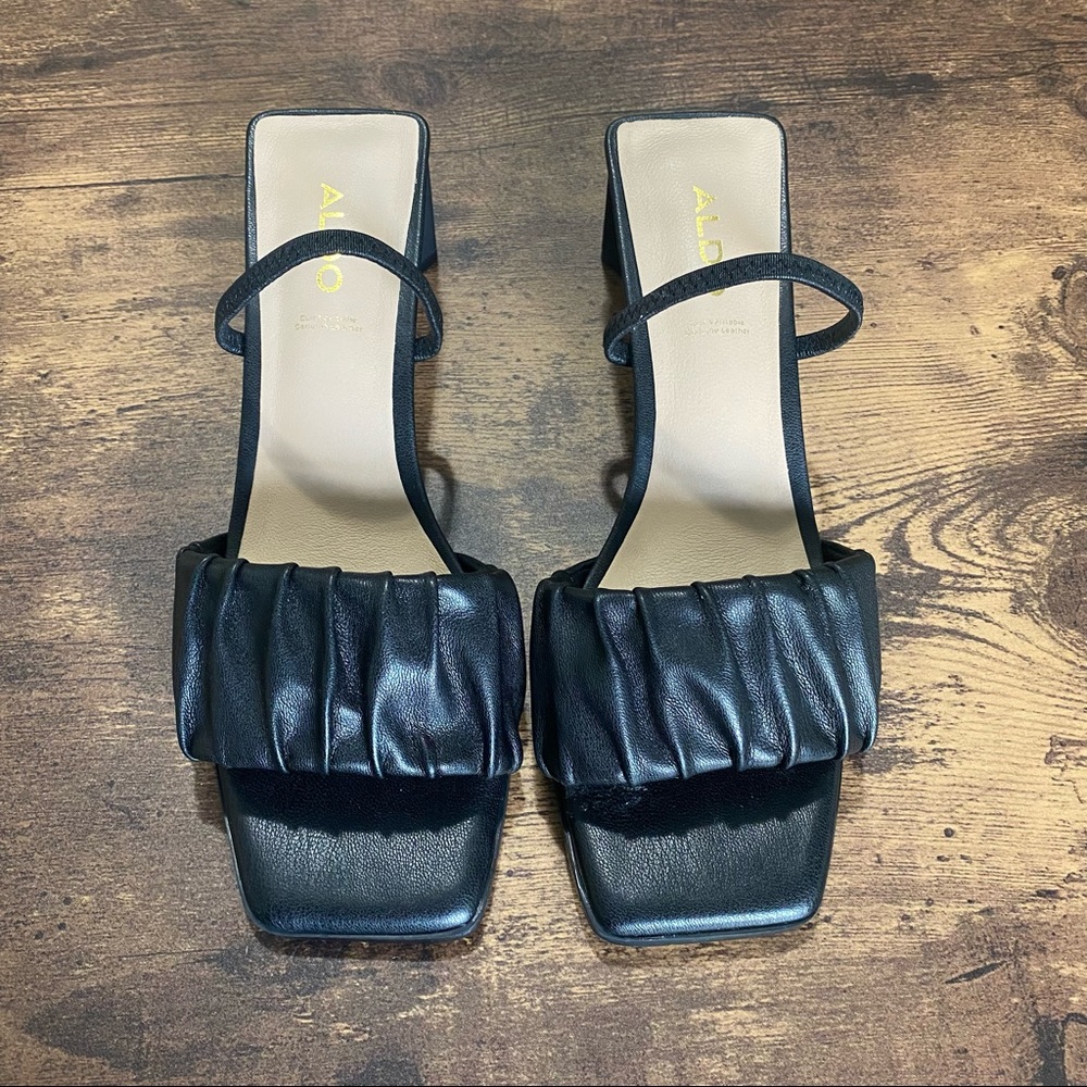 ALDO Black Mid Sandals Size 6.5